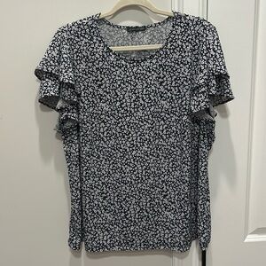 Adrianna Papell Floral Blouse